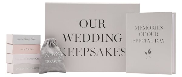 Amore Wedding Memories Box Grey