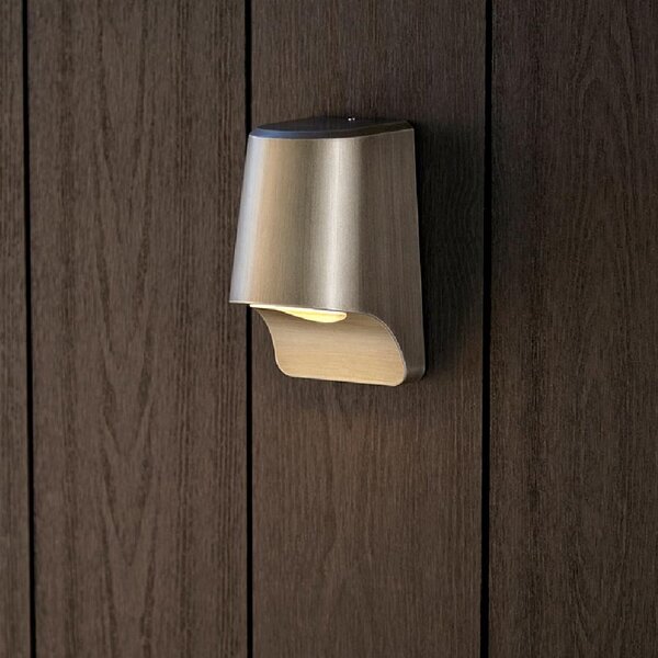 Aberdeen LED Frosted Glass Wall Light In Antique Silver