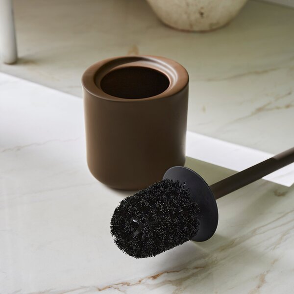 Chocolate Ceramic Toilet Brush