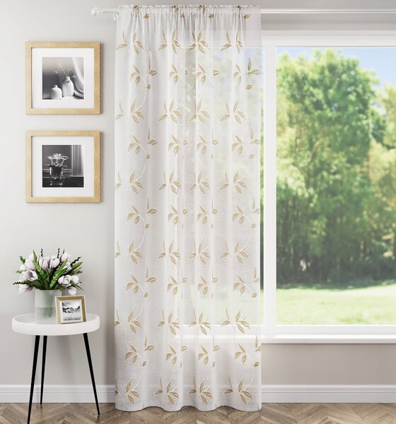 Oasis Pair Ready Made Voile Curtains Natural