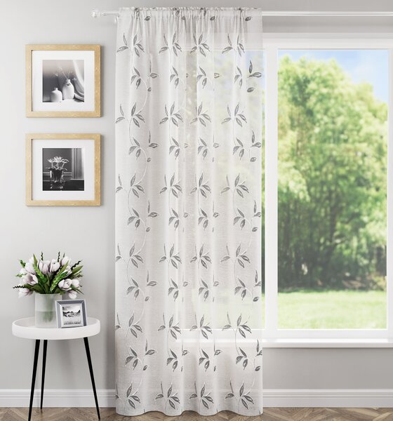 Oasis Pair Ready Made Voile Curtains Grey