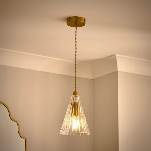 Amber Art Deco Pendant Light