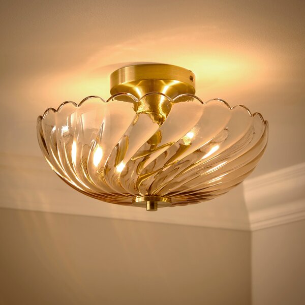 Lucille 2 Light Semi Flush Ceiling Light