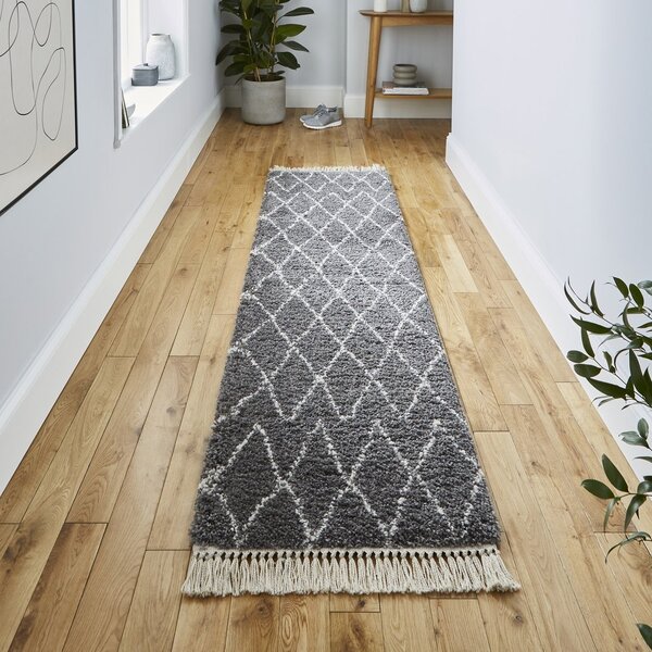 Boho 8280 Berber Runner 60cm x 230cm Grey