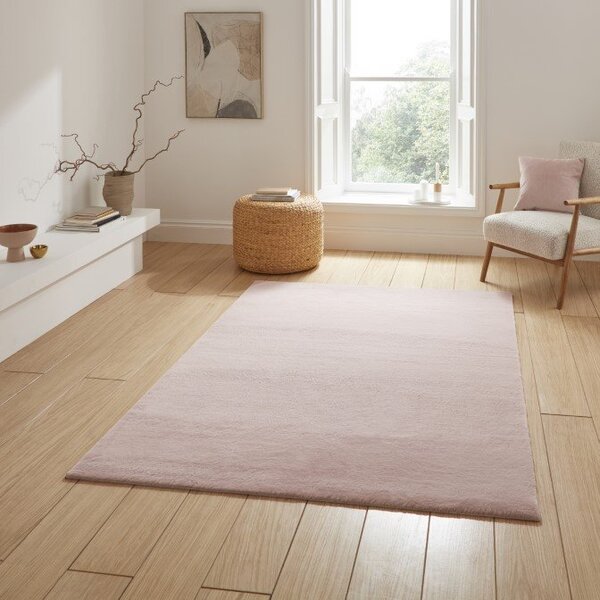 Snug Plain Shaggy Rug Blush