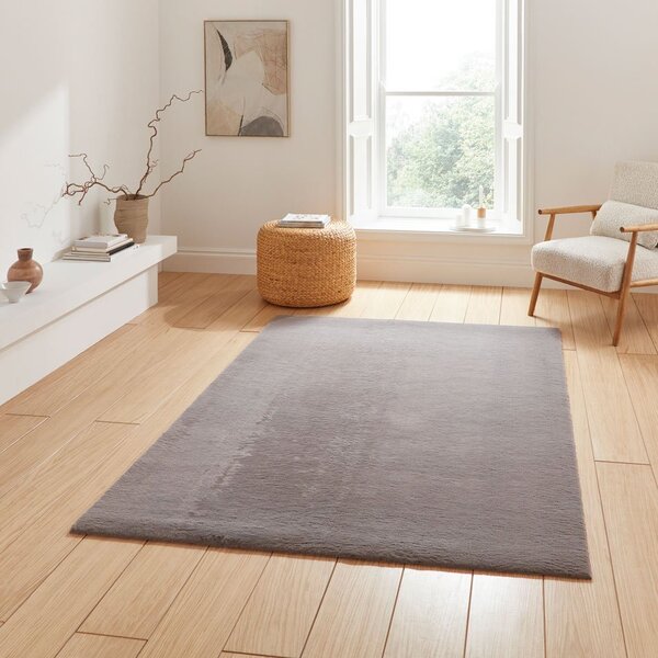 Snug Plain Shaggy Rug Dark Grey