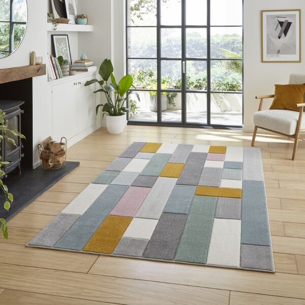 Matrix E7918 Modern Geometric Rug Multi