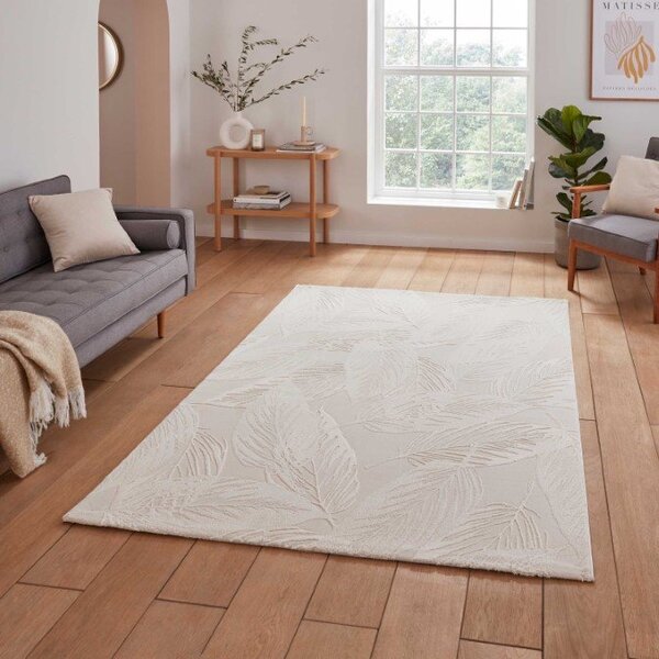 Flores 1925 Botanical Recycled Washable Rug Cream