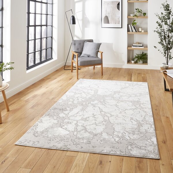 Apollo 2677 Modern Abstract Rug Grey Ivory