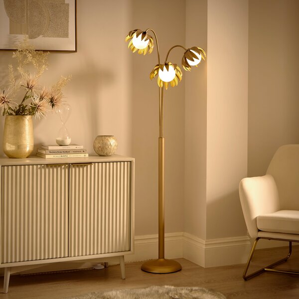 Alder Art Deco 3 Light Floor Lamp