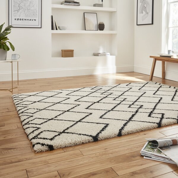 Royal Nomadic A638 120cm x 170cm Rug White Black