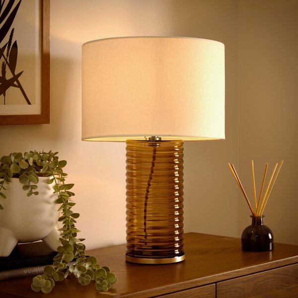 Nico Ribbed Glass Table Lamp