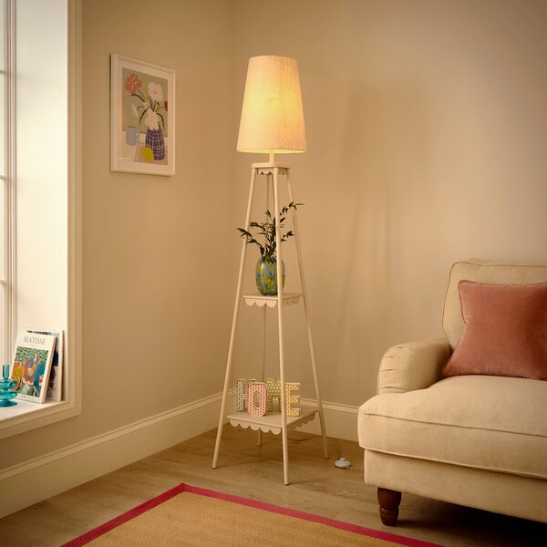 Remi Shelved Tripod Floor Lamp