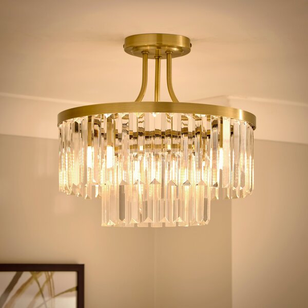 Audra 3 Light Semi Flush Ceiling Light