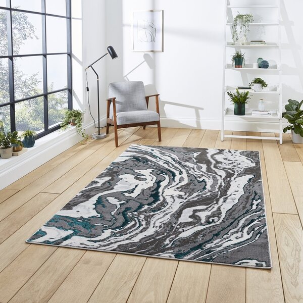 Apollo GR584 Modern Abstract Rug Grey Green