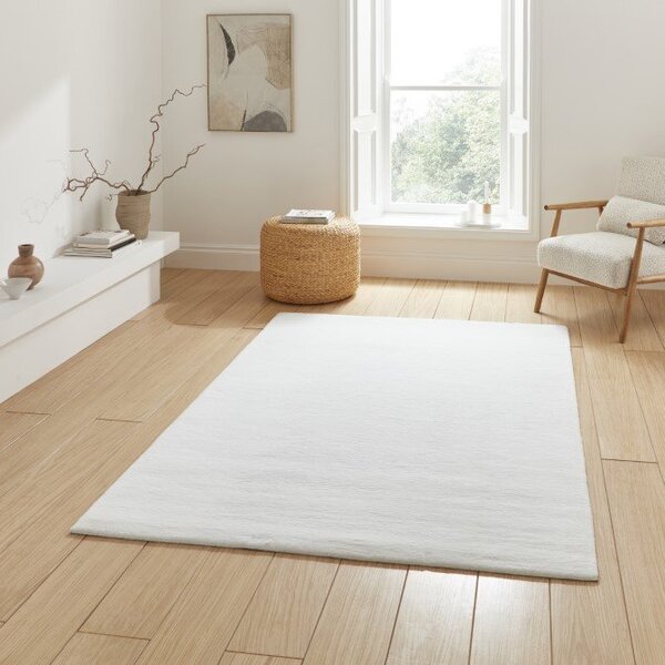 Snug Plain Shaggy Rug White