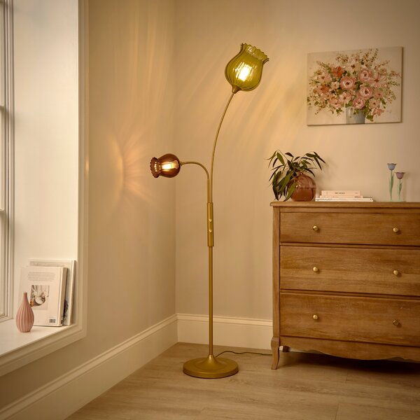 Peony Adjustable Mother and Child Floor Lamp