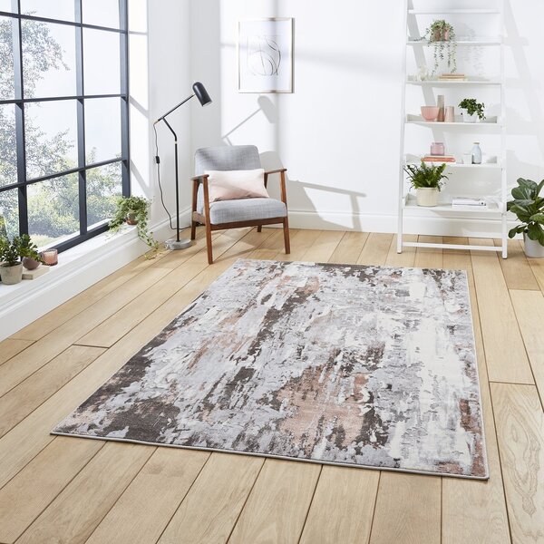 Apollo GR580 Modern Abstract Rug Grey Rose