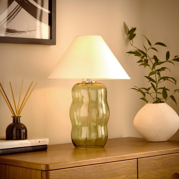 Phoebe Abstract Glass Table Lamp