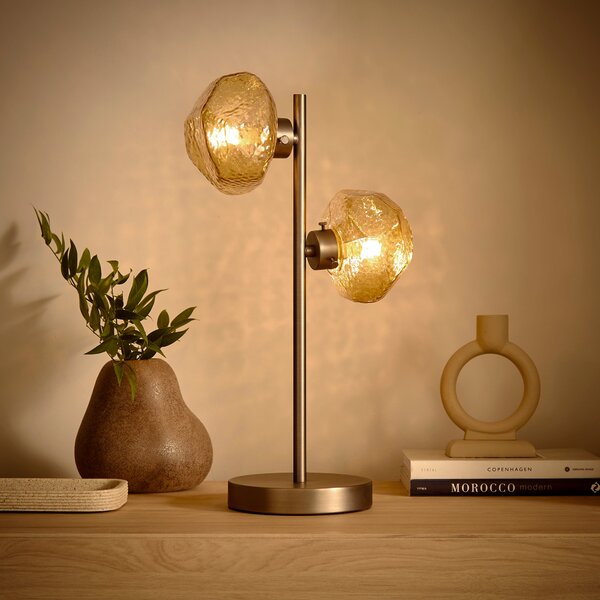 Lava Industrial 2 Light Table Lamp