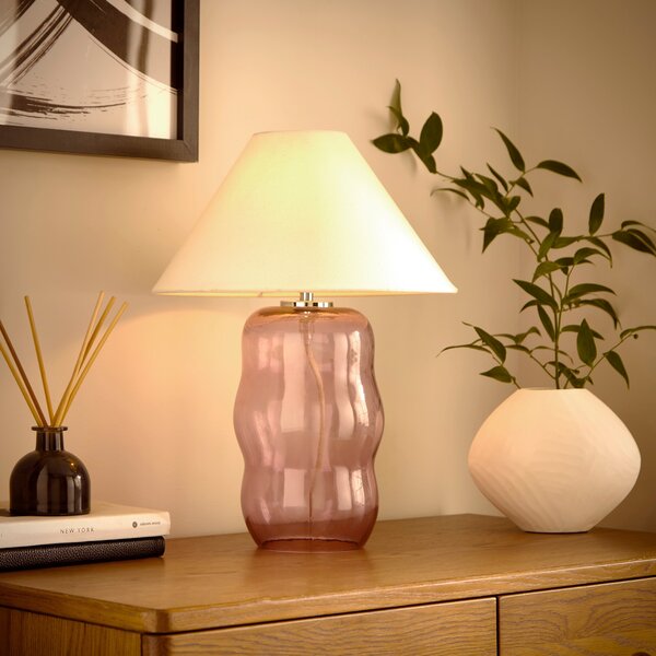 Phoebe Abstract Glass Table Lamp