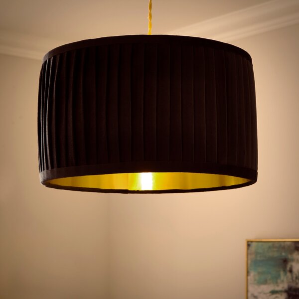 Sawyer Pleated Velvet Drum Lamp Shade