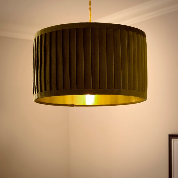 Sawyer Pleated Velvet Drum Lamp Shade