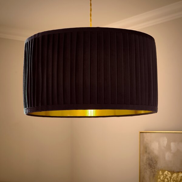 Sawyer Pleated Velvet Drum Lamp Shade