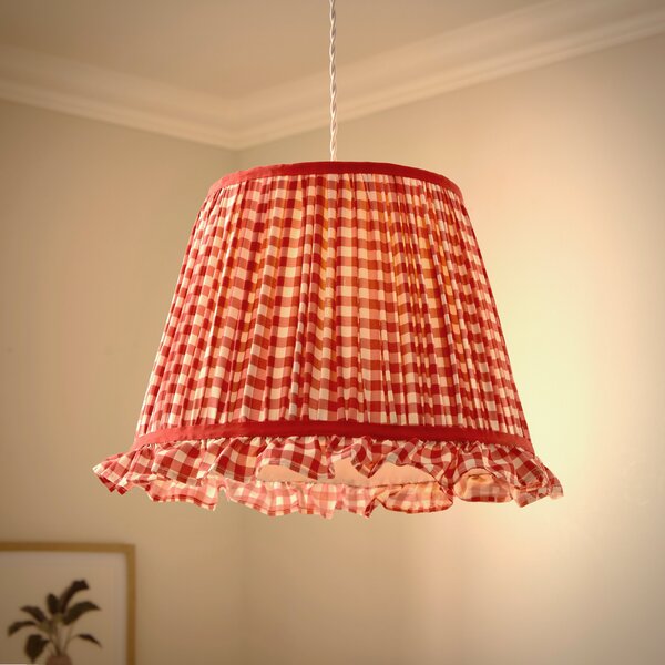 Carys Frilled Gingham Lamp Shade