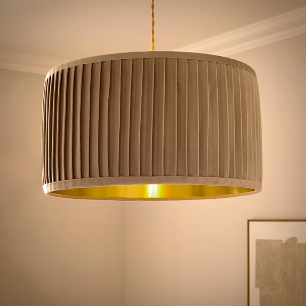 Sawyer Pleated Velvet Drum Lamp Shade