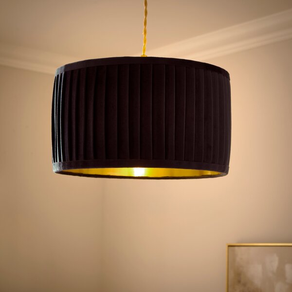 Sawyer Pleated Velvet Drum Lamp Shade