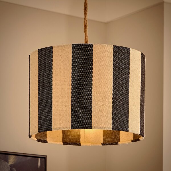 Beatrice Stripe Drum Lamp Shade