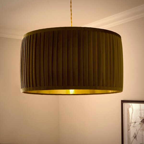 Sawyer Pleated Velvet Drum Lamp Shade