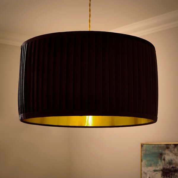 Sawyer Pleated Velvet Drum Lamp Shade