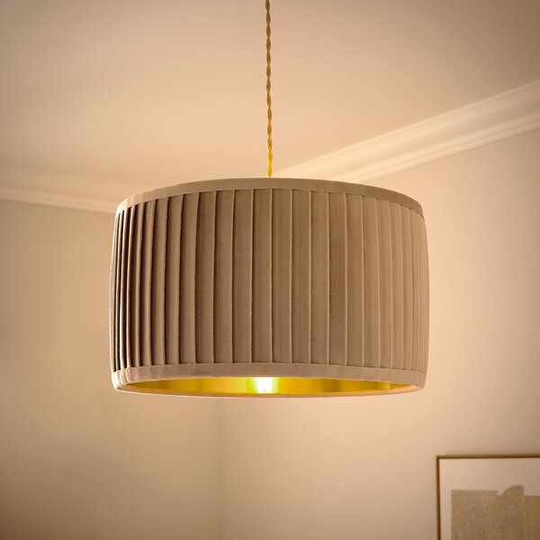 Sawyer Pleated Velvet Drum Lamp Shade