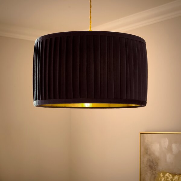 Sawyer Pleated Velvet Drum Lamp Shade