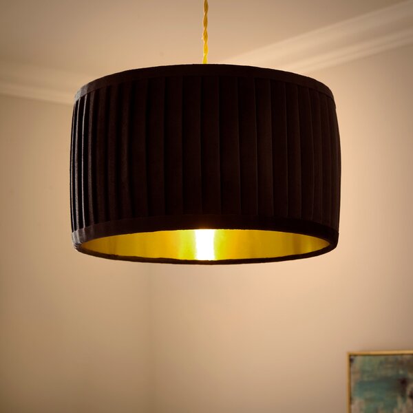 Sawyer Pleated Velvet Drum Lamp Shade