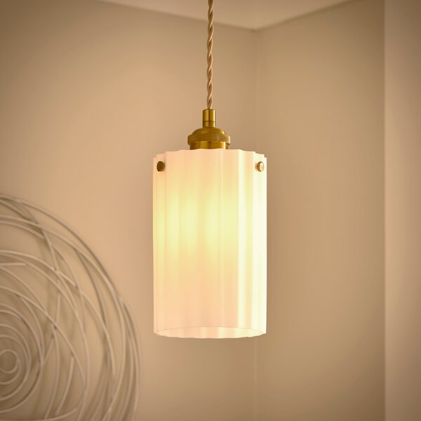 Fluted Ribbed Easy Fit Pendant Shade