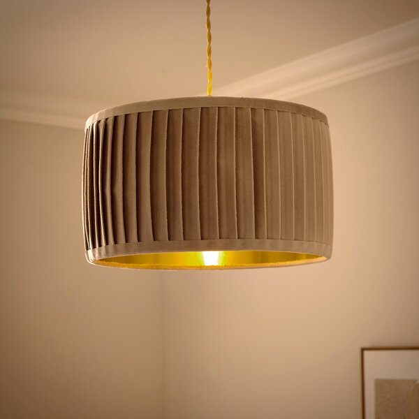 Sawyer Pleated Velvet Drum Lamp Shade