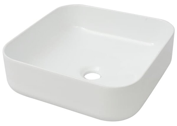 Basin Square Ceramic White 39x39x13.5 cm