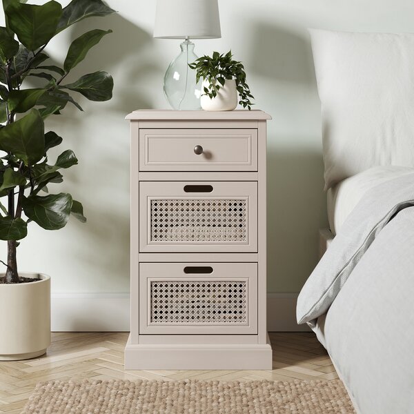 Lucy Cane 3 Drawer Bedside Table Lucy Cane Natural