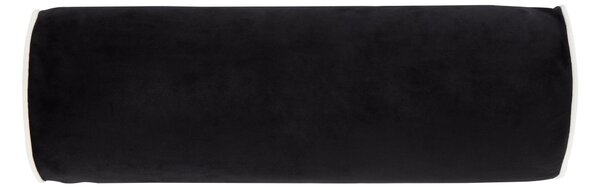 Style Sisters Velvet Boudoir 50cm x 16cm Filled Cushion Black
