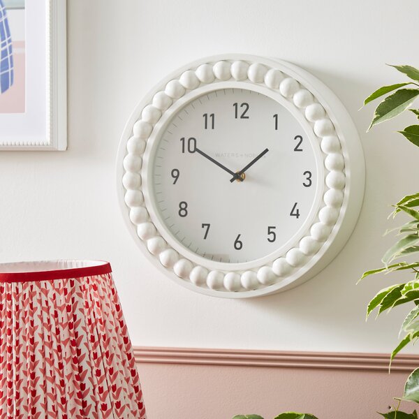Pride & Joy Bobbin Wall Clock, 30cm White