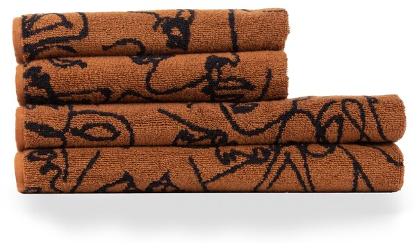 Set of 4 Furn. Kindred Towels Pecan (Brown)