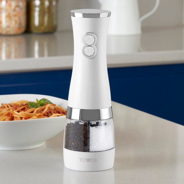 Tower Cavaletto Electric Duo Salt & Pepper Mill Set White