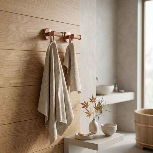 Double hanger 6612 Modern Copper Brush