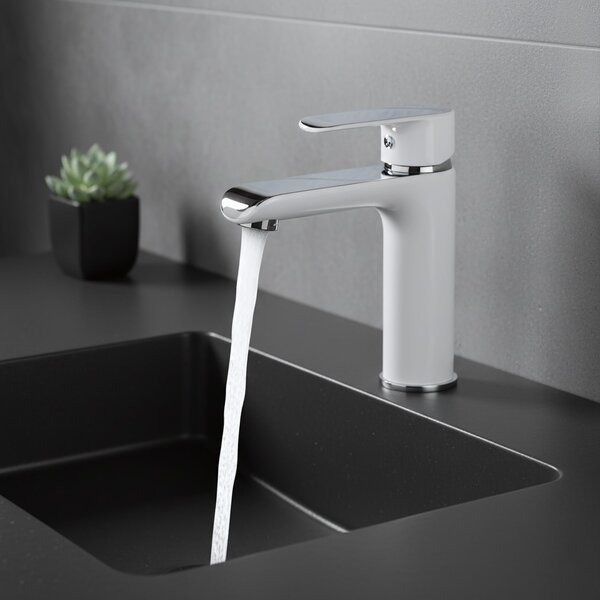 Bathroom faucet REA Bloom White Chrom Low