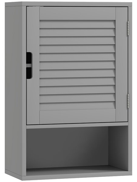 HOMCOM Bathroom Cabinet, Wall Mounted Storage Cabinet with Adjustable Shelves, 40 x 20 x 60 cm, Grey