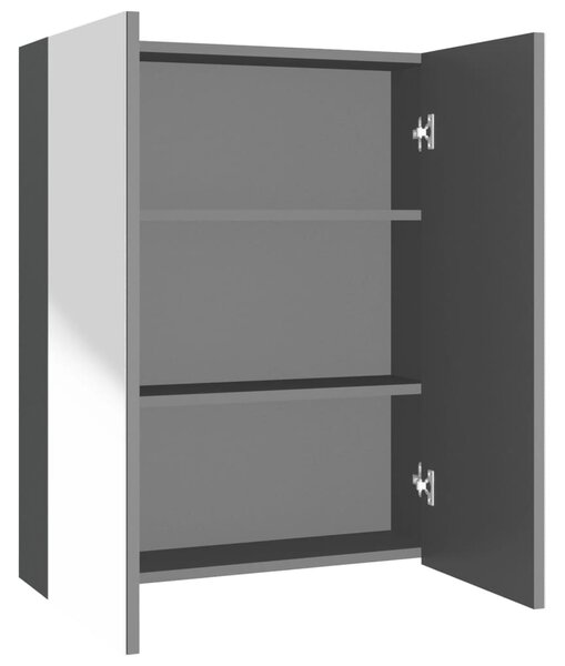 Bathroom Mirror Cabinet 60x15x75 cm MDF Anthracite