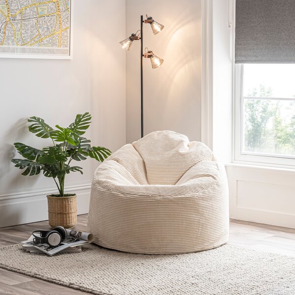 Jenson Waffle Beanbag Chair Ivory